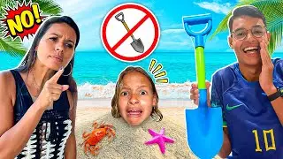 REGRAS DE CONDUTA PARA CRIANÇAS NA PRAIA  ⛱  Gatinha das Artes Learn Rules of Conduct on the Beach