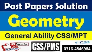 Geometry Problems | General Ability Portion CSS  | Past Papers Solution | CSS 2020 | CSS 2021