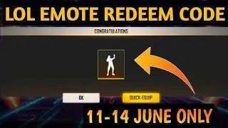 Free Fire Redeem Code Today 11 JUNE | LOL Emote Redeem Code Today | TODAY REDEEM CODE