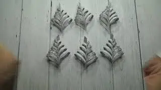 3D snowflake made of glitter foamiran/New Year's decor