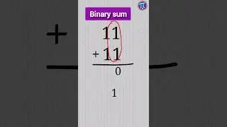 11+11 in Binary sum #shorts #education #video #binary