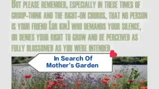 In Search Of Mother's Garden by Alice Walker Character, Theme, Message