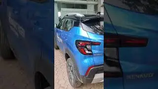 Blue Renault Kiger Turbo RXZ