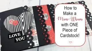 How to Make a Mini-Album with ONE Piece of Cardstock!
