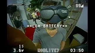 FPV_007 Voando o novo droninho e tentando acostumar pilotar em pé MobLite7 micro drone FPV