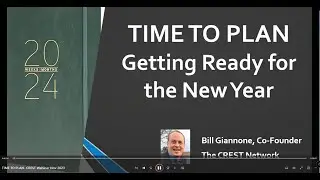 TIME TO PLAN  CREST Webinar Nov 2023