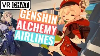 Flying with Alchemy Airlines - Genshin VRChat (PC Gameplay)