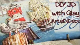 3d decoupage with clay: Welcome to the sea! ...Θαλασσινό καλωσόρισμα!