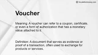 Voucher Meaning