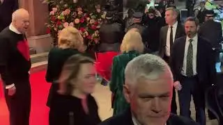 Camilla leaving Shakespeare event in London