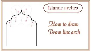 Draw Islamic arch called Brow line arch