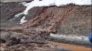 На трассе Оренбург — Орск обрушилась горная порода