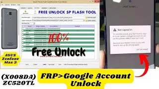 ASUS Zenfone 3 Max (X008DA=ZC520TL) FRP Unlock 100% Done