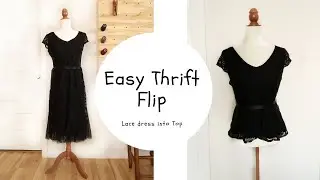 Turn a Pretty Dress into a Top- Easy Thrift Flip