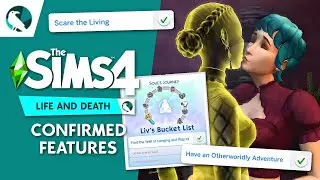 GRIM CAREER, FUNERALS, GRAVEYARDS, REBIRTH?! | Sims 4 Life & Death Features & Info 🪦