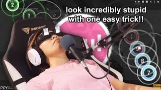 playing osu! lying down with Lazy Readers™
