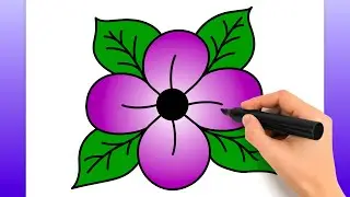 Cómo Dibujar Una Flor Que Comienza Con El Número 8 | Tutorial De Dibujo Fácil