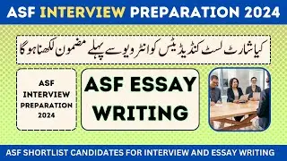 ASF interview Preparation 2024 | ASF Essay writing | ASF interview Tips