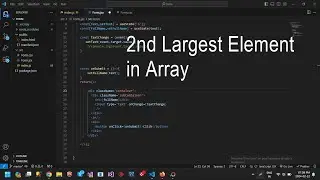 Java Program to Find 2nd Largest Number in an array using Visual Studio Code
