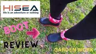 HISEA RUBBER GARDEN BOOTS REVIEW | VERY COMFORTABLE | @HISEAOutdoors  #hisea #gardening #zone8a