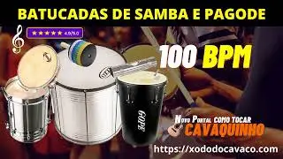 BATUCADA DE SAMBA E PAGODE. BPM 100, PARA ACOMPANHAMENTO DE ESTUDOS DE CAVAQUINHO, BANJO E VIOLÃO.
