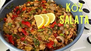 Közlenmiş Patlıcan Salatası | Nasıl yapılır? / Köz patlıcan ile Biber Salatası / Salata Tarifileri