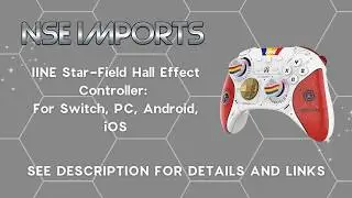 IINE Star-field Hall Effect Controller: For Switch (w/Amiibo), PC, Android, iOS, Steam Deck