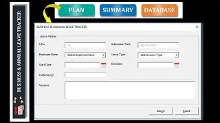 Automated Annual Leave Tracker version 1.0