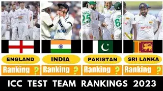 ICC Test Team Rankings 2023 |ICC Man's Test Team Rankings 2023| 26 September 2023