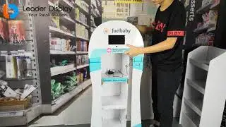 Cardboard Floor Display Stand with LCD Assembly