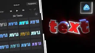 Tutorial 3D Text Element Like After Effects📱| 3D Text Animation ( AVU EDITOR ) !