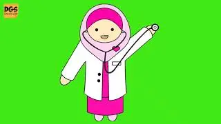Animasi Kartun Dokter Bicara || Green Screen