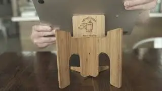 Coffee Shop Hero Laptop stand setup