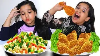 Shfa & Soso Pretend Play eat Healthy Food for Kids | Funny Kids Video