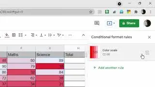 Remove conditional formatting in Google sheet