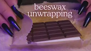 ASMR Unwrapping Beeswax Wrapped Triggers 🐝 Tapping & Scratching 🐝 No Talking