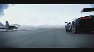 Racing Lamborghini against the plane, BMW drift to the music!!!