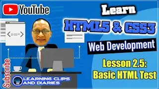 Learn HTML5 Lesson 2.5 - Basic HTML Test | Web Design