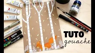 TUTO GOUACHE - Ecureuil d'automne