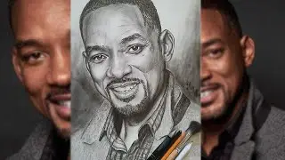 Realistic Portrait Drawing (Drawing Will Smith)-Draw As Real 