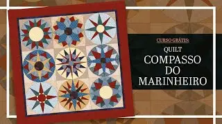 SAILOR'S COMPASS QUILT: how to make a Patchwork block with patterns and hand sewing step by step