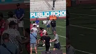 Class of ‘27 (8th Grader) T.K. Cunningham dominates bigger High School O-Lineman at Rivals Atlanta!