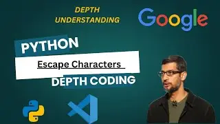 Escape Characters in Python depth coding ,backs slash(\) full course