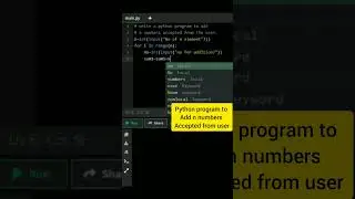 Write a python program to add n numbers accepted from user #python