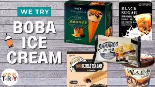 We try 5 different Boba ICE CREAMS! | Taste Test