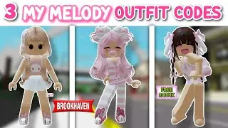 CUTE MY MELODY OUTFIT ID CODES FOR BROOKHAVEN 🏡RP ROBLOX 💗✨