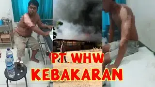 Kebakaran hebat melanda pos transit  PT.Whw  2 orang korban luka bakar
