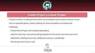 7.6  Challenge   Create Project Lombok Project with Maven