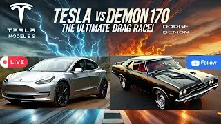 REVENGE OF THE DEMON? * Dodge Demon 170 vs Tesla Model S Plaid Track DRAG RACE