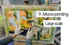 Monoprinting large scale TIRELS 9